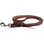 Professional's Choice Waterloop Roping Rein in rich brown premium oiled harness leather. This 8ft x 1/2in western horse rein features a sturdy silver swivel snap and traditional waterloop connection for ultimate durability. High-quality equestrian tack designed for professional performance, roping, and everyday riding.