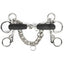 Shires Tom Thumb Rubber Jointed Pelham Horse Bit featuring a flexible black rubber-covered single-jointed mouthpiece and durable stainless steel shanks. This professional equestrian tack includes an adjustable curb chain for refined control. The compact Tom Thumb design combines snaffle and curb action, making it ideal for show jumping or schooling. A versatile stainless steel horse bit for riders seeking gentle yet effective communication.