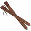 Pair of Weaver Leather 1-3/4" Doubled and Stitched Skirting Leather Back Cinch Billets in a warm honey color. These high-quality western saddle straps feature decorative wavy stitching around multiple adjustment holes and include latigo leather ties for secure fastening. Perfect for adding durable, professional-grade horse tack to your western riding gear.