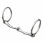 Weaver Leather 5" Jointed Swivel Port Mouth Horse Bit crafted from polished nickel-plated malleable iron. This sleek silver equestrian bit features a classic two-piece jointed mouthpiece with swivel rings for responsive communication and control. A durable and versatile addition to your horse tack collection, perfect for western or english riding disciplines.