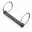 Weaver Leather 5-inch Rubber Mouth Driving Bit featuring a straight black rubber-coated mouthpiece and 2.5-inch polished silver loose rings. Crafted with malleable sweet iron and copper for horse comfort, this gentle snaffle bit is a must-have piece of equestrian tack for carriage driving and training. Durable and high-quality horse bit designed for sensitive mouths.