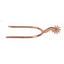 Weaver Leather copper plated ladies quick-on spurs featuring a 1.5-inch shank and a ten-point star rowel. These elegant and functional equestrian riding spurs provide a stylish rose gold look for western riders while offering precision control. Ideal for horse training or casual trail riding, these durable copper-finished spurs are designed for easy use and a polished equestrian aesthetic.
