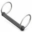 Weaver Leather Copper Plated Rubber Mouth Bit featuring a 4.5-inch black rubber-covered straight mouthpiece and 2.5-inch polished metal loose rings. Designed with a durable malleable iron core, this gentle horse bit is ideal for sensitive mouths or young horse training. A professional equestrian tack essential for soft communication, perfect for riders looking for high-quality, comfortable horse gear and training equipment.