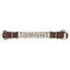 Weaver Leather Cowboy Curb Strap featuring a durable 4-1/2" single flat link stainless steel chain. This Western horse tack essential includes premium dark brown heavy harness leather straps with polished stainless steel buckles for a secure and stylish fit. Perfect for equestrians looking for high-quality, long-lasting bridle accessories for their horse's bit setup.