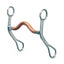 Weaver Leather Curb Bit featuring a 5-1/2" copper medium port mouth and 6" stainless steel curved cheeks. This high-quality western horse bit is designed for comfort and clear communication, with a copper mouthpiece to encourage salivation and bit acceptance. The durable stainless steel shanks offer balanced leverage, making it ideal for training, trail riding, or competition. Professional-grade equestrian gear for western performance horses.