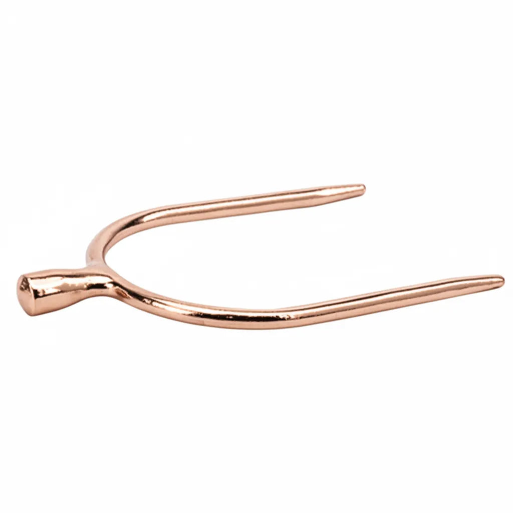 Weaver Leather Ladies' Quick On Strapless Copper Plated Riding Spurs featuring a 3/4" shank. These elegant, polished copper spurs offer a convenient strapless design that slides easily onto riding boots for a secure, minimalist fit. Perfect for western riding and equestrian performance, these durable spurs combine style and function for the modern rider.