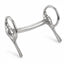 Weaver Leather Mini Mullen Mouth Half Cheek Driving Bit in polished stainless steel. This high-quality equestrian bit features a gentle 3.5-inch curved mouthpiece and 1.5-inch rings, specifically designed for miniature horses. The half cheek style offers superior lateral control and stability for driving harnesses, making it a reliable choice for training and performance. Durable, sleek tack perfect for mini horse enthusiasts and driving competitions.