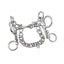 Weaver Leather Mini Pelham Snaffle Bit crafted from high-quality, polished stainless steel. Features a 3.5" jointed mouthpiece and 4" cheeks with a durable curb chain. Designed specifically for miniature horses, this versatile English bit offers multiple rein options for refined control. Professional-grade horse tack perfect for training, driving, or showing.