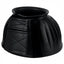 Weaver Leather No-Turn Bell Boots in black, crafted from durable 2520D ballistic nylon with a soft neoprene lining. These protective horse boots feature secure double-locking hook-and-loop closures with reinforced cross-stitching and vertical ridges to prevent spinning. Ideal equestrian gear for protecting horse hooves and coronet bands from overreach injuries during training or turnout.