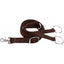 Weaver Leather Brown Nylon Training Fork featuring 1-3/4 inch nickel-plated rings and a secure swivel snap. This adjustable equestrian horse tack is designed for precision training and control. Made from durable brown webbing with high-quality silver hardware, it’s a must-have piece of horse equipment for professional trainers and riders looking for reliable running martingale attachments.