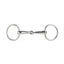 Weaver Leather Pony Snaffle Bit in polished nickel-plated steel. This classic single-jointed loose ring snaffle features a 4-inch mouthpiece and 1.75-inch rings, specifically designed for smaller pony proportions. Durable and sleek silver equestrian hardware, perfect for daily schooling, training, and pony horse tack collections.