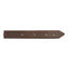 Weaver Leather Single-Ply Skirting Leather Off Billet in rich brown with a burgundy latigo tie. This 1-3/4" x 39" saddle accessory features pre-punched holes and a tapered end for easy cinch adjustment. Durable western horse tack essential, perfect for secure saddle rigging and equestrian trail riding. Premium quality skirting leather ensures long-lasting performance for horse owners and western riders.