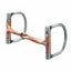 Weaver Leather Stainless Steel Dee Bit with a 5-inch copper-plated single-jointed mouthpiece and 2-7/8 inch rings. This horse snaffle bit features fixed cheekpieces to prevent pinching, while the copper promotes salivation and relaxation for a softer mouth. A durable, high-quality piece of equestrian hardware ideal for training or everyday riding, offering a polished look for any horse bridle.
