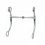 Weaver Leather Stainless Steel Tom Thumb Snaffle Bit featuring a jointed 6-1/2" mouthpiece and 8" curved shanks. This polished silver western horse bit is a classic piece of equestrian tack, ideal for transitioning horses between a snaffle and a curb bit. High-quality, durable stainless steel construction makes it a reliable choice for training and trail riding.