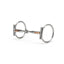 Weaver Leather Sweet Iron Snaffle Bit with 3" offset D-rings and a 5" jointed mouth. This durable stainless steel horse bit features decorative copper inlays to promote salivation and a responsive mouth. Ideal for training and performance, the D-ring design prevents pinching and provides lateral guidance. Premium equestrian tack with a polished silver finish and rustic copper accents, perfect for western or English riding disciplines.