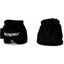 Pair of Weaver Leather Synergy Bell Boots in black, size medium. These high-performance horse boots are constructed from tough 2520D ballistic nylon and feature an Xtended Life hook-and-loop closure for maximum security. The sleek design showcases the white Synergy by Weaver logo, offering essential hoof and heel protection against overreaching. Ideal for equestrian training, performance, and everyday durability.