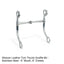Weaver Leather Tom Thumb Snaffle Bit in polished stainless steel. This classic western horse bit features a 6-inch jointed single-link mouthpiece and 8-inch curved shanks. Designed with upper purchase rings and lower rein loops for balanced leverage. Durable, high-quality equestrian tack ideal for clear communication and control while riding or training.