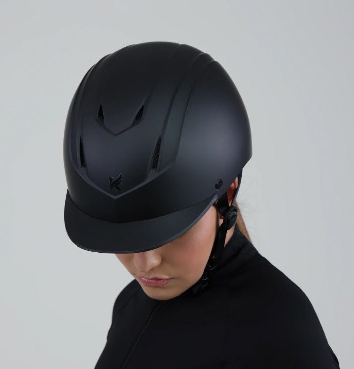 Shires Karben Equestrian Riding Helmet Low Profile Matteo Horse Schooling Safety - Hooves and Paws