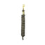 Weaver Equine Performance Lead Rope in a premium black, tan, and beige braided pattern. Features a heavy-duty solid brass snap hook and matching gold ferrule with the Weaver logo. This durable, comfortable horse lead rope is perfect for equestrian training, handling, and daily use. A high-quality, professional-grade lead for horses that combines style with reliable strength.