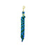 Weaver Equine Performance Lead Rope in a vibrant blue, black, and lime green patterned design. This durable horse lead rope features a sturdy gold brass bolt snap for secure attachment and a thick, comfortable braided texture. Ideal for horse training, daily handling, and grooming, this high-quality rope combines style with long-lasting performance for equestrian enthusiasts.