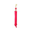 Bright neon pink Weaver Equine Performance Lead Rope for horses. This durable, braided poly rope features a solid brass snap hook and a decorative gold-toned Weaver logo ferrule. Designed for comfort and long-lasting performance in the stable or show ring, it's a stylish and essential piece of equestrian gear.