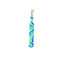 Weaver Equine Performance Lead Rope in a vibrant lime green, blue, and white braided pattern. This 8-foot horse lead features a soft comfort grip for easy handling and a durable brass quick halter attachment snap. A stylish and functional piece of horse tack, perfect for leading, grooming, and training. Ideal for equestrians looking for high-quality, dependable horse gear.