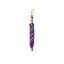 Weaver Equine Performance 8' Lead Rope featuring a vibrant blue, orange, and black braided pattern with a soft comfort grip. This durable horse lead includes a high-quality gold-tone quick halter attachment snap, perfect for equestrian training, grooming, and daily barn use. Stylish and functional horse tack for any rider.