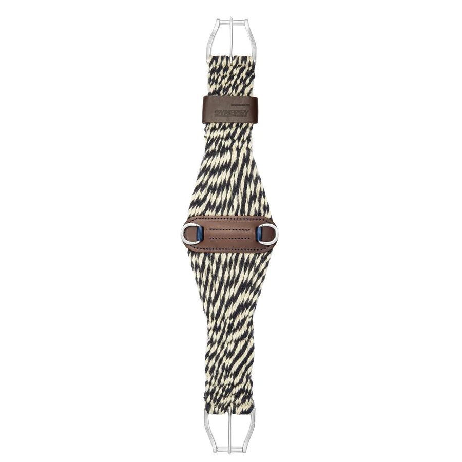 Weaver Leather 100% Mohair Roper Cinch - Navy/Natural, Hand-Woven Breathable Western Horse Cinch