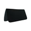 Weaver Leather 100% Polyester Felt Saddle Pad Liner in black, featuring a durable, washable design made in the USA. This high-quality equestrian tack provides essential cushioning and protection under your saddle. The thick, black felt material is shown folded, highlighting its plush texture and reliable construction—a perfect addition to any horse tack collection for improved horse comfort and moisture-wicking performance.