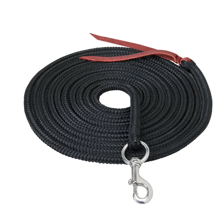 Weaver Leather 22' Lunge Line with #225 Snap - Black Durable Training Lead