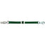 Weaver Leather 28" nylon trailer tie in hunter green, designed for horse safety and secure transport. This heavy-duty strap features a quick-release panic snap on one end, a swivel bolt snap on the other, and a sliding metal adjustment ring. Ideal equestrian accessory for securing horses in trailers or barn cross-ties, combining durable nylon webbing with high-quality hardware for reliable use during travel or grooming.