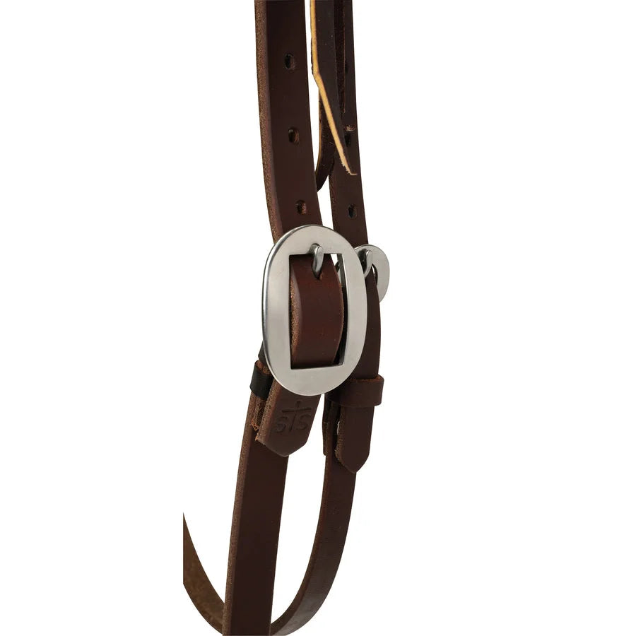 Weaver Leather 3/4" Plain Browband Headstall - Stainless Steel Hardware