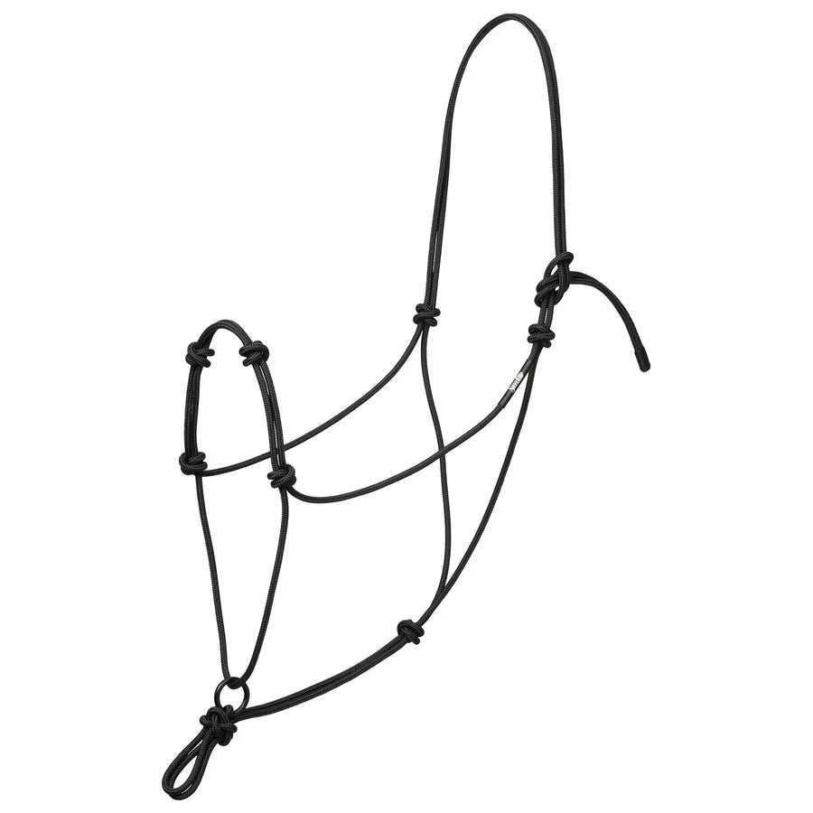 Weaver Leather 4-Knot Transition Rope Halter - Black, Average Horse Size