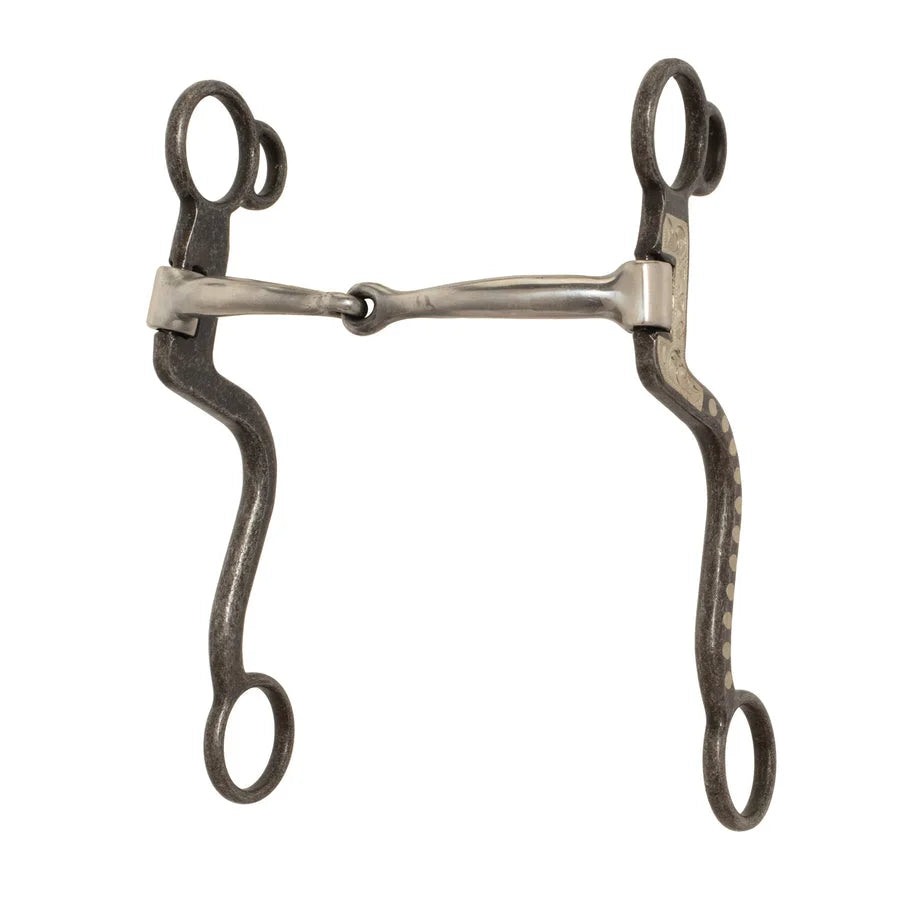 Weaver Leather 7" S-Shank Western Bit - 5" Sweet Iron Mouthpiece for Responsive Control
