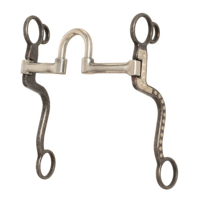 Weaver Leather 7" S-Shank Western Bit - 5" Sweet Iron Mouthpiece for Responsive Control