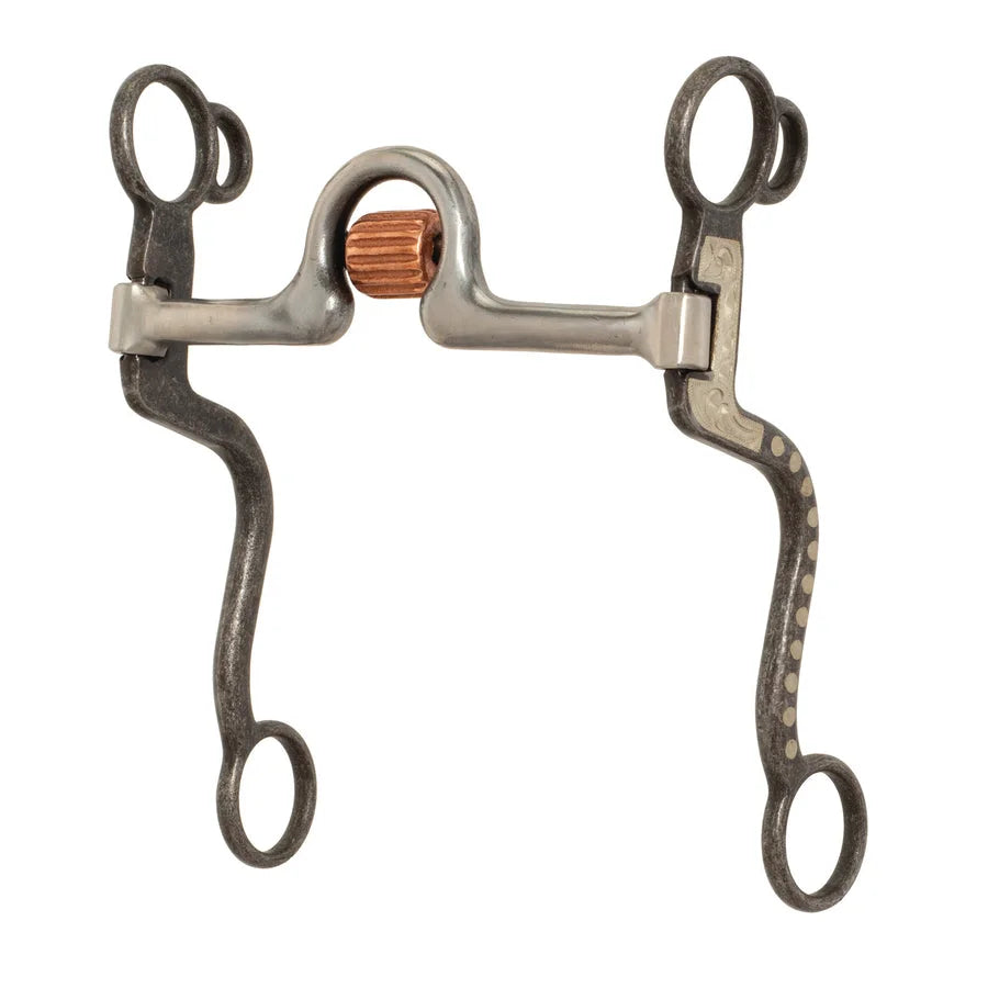 Weaver Leather 7" S-Shank Western Bit - 5" Sweet Iron Mouthpiece for Responsive Control