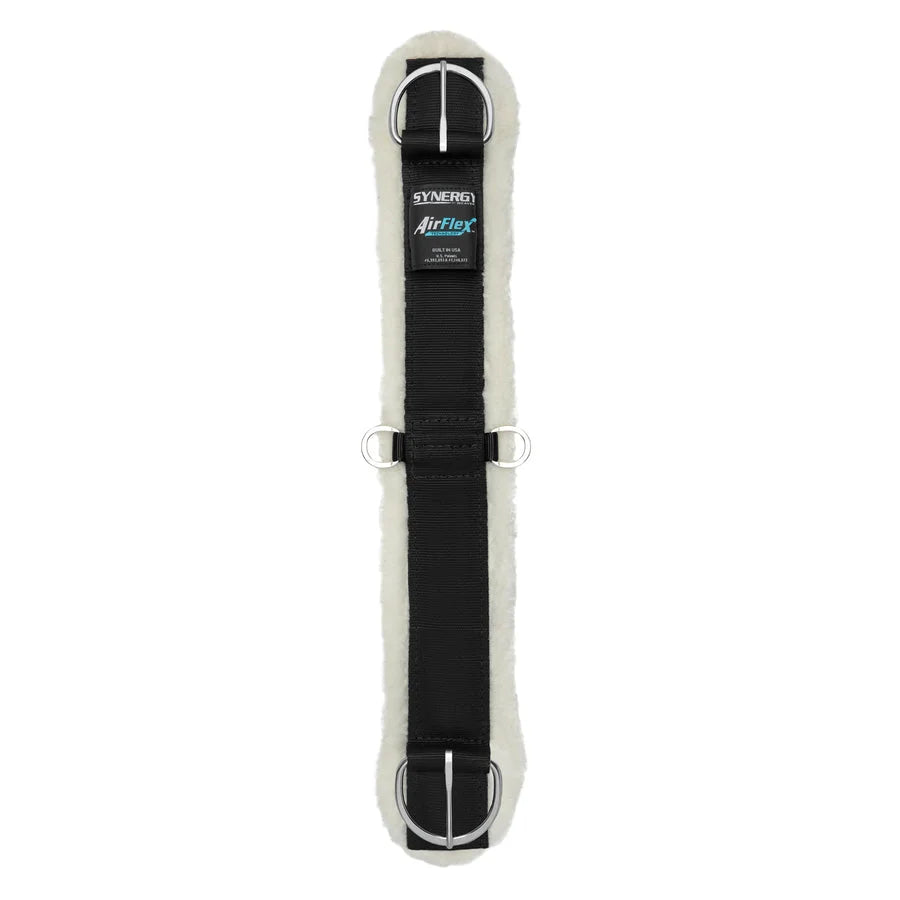 Weaver Leather AirFlex Straight Cinch with Fleece Lining - Black - Multiple Sizes