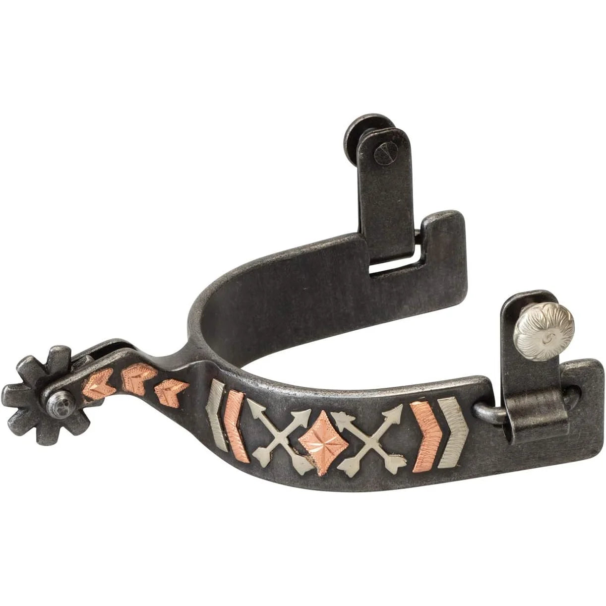 Weaver Leather Arrow Spurs - Black Steel Western Riding Gear for the Long Haul