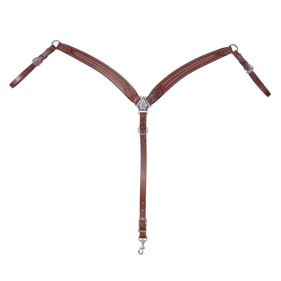 Weaver Leather Austin Contoured Western Horse Breast Collar - Brown Leather