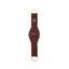 Weaver Leather Bamboo Ecoluxe Roper Cinch for horses, featuring a black and orange patterned bamboo cord. This eco-friendly western cinch includes a wide pressure-distributing center, dark brown leather accents, and durable stainless steel buckles. Perfect for roping and performance riding, it provides moisture-wicking comfort and a secure fit for your horse.