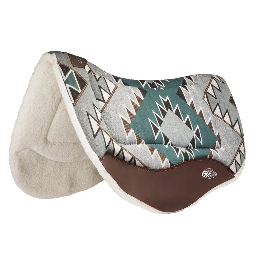 Weaver Leather Barrel Fleece Saddle Pad - 28" x 34" - Contoured for Performance and Comfort
