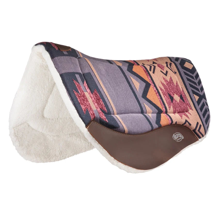 Weaver Leather Barrel Fleece Saddle Pad - 28" x 34" - Contoured for Performance and Comfort