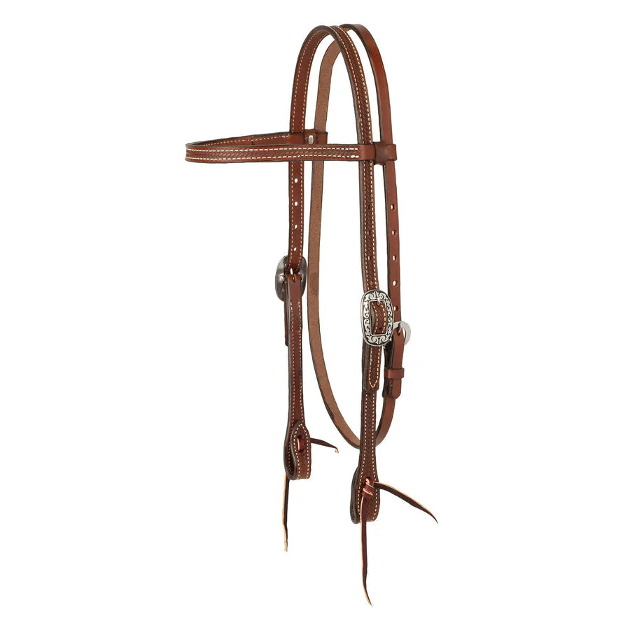 Weaver Leather Basin Cowboy Heavy-Duty Working Headstall and Reins Set - 5/8" Width