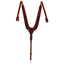 Weaver Leather mahogany brown basketweave tooled pulling breast collar for horses. Featuring high-quality leather with intricate hand-tooled patterns and rust-resistant stainless steel hardware. This Western breast collar is designed for average-sized horses, offering a comfortable fit and superior shoulder mobility for roping, ranching, or trail riding. A durable and stylish addition to any Western horse tack collection.