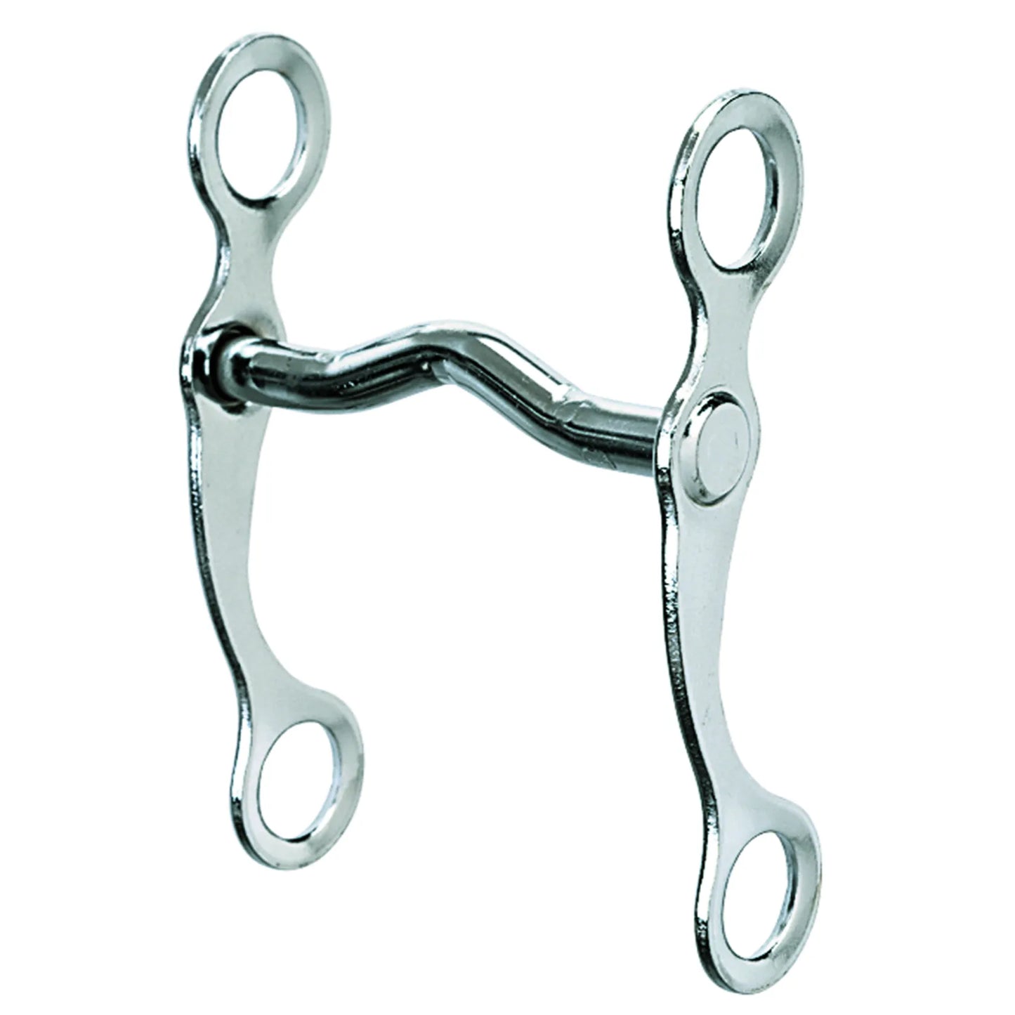 Weaver Leather Silver Stainless Steel Curb Bit for western horse riding. This classic horse bit features a low port mouthpiece and curved shanks, designed for clear communication and control. Perfect for equestrian tack collections, training, or everyday western riding. High-quality, durable horse equipment with a polished finish.