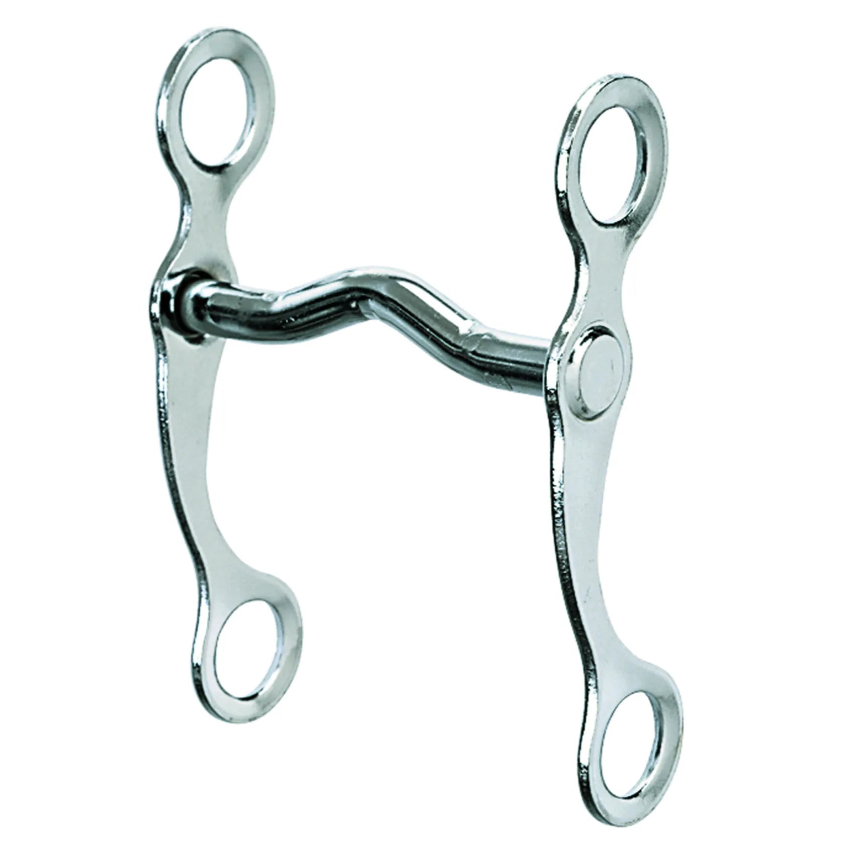 Weaver Leather Silver Stainless Steel Curb Bit for western horse riding. This classic horse bit features a low port mouthpiece and curved shanks, designed for clear communication and control. Perfect for equestrian tack collections, training, or everyday western riding. High-quality, durable horse equipment with a polished finish.