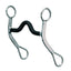 Weaver Leather horse bit featuring a 5-inch sweet iron port mouthpiece and 6-inch stainless steel swept-back cheeks. The dark sweet iron encourages salivation for a soft mouth, while the high port design provides tongue relief. A professional-grade western curb bit ideal for training and performance, combining durable equestrian hardware with effective leverage for refined communication.