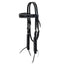 Weaver Leather Black Leather Floral Buckstitch Headstall