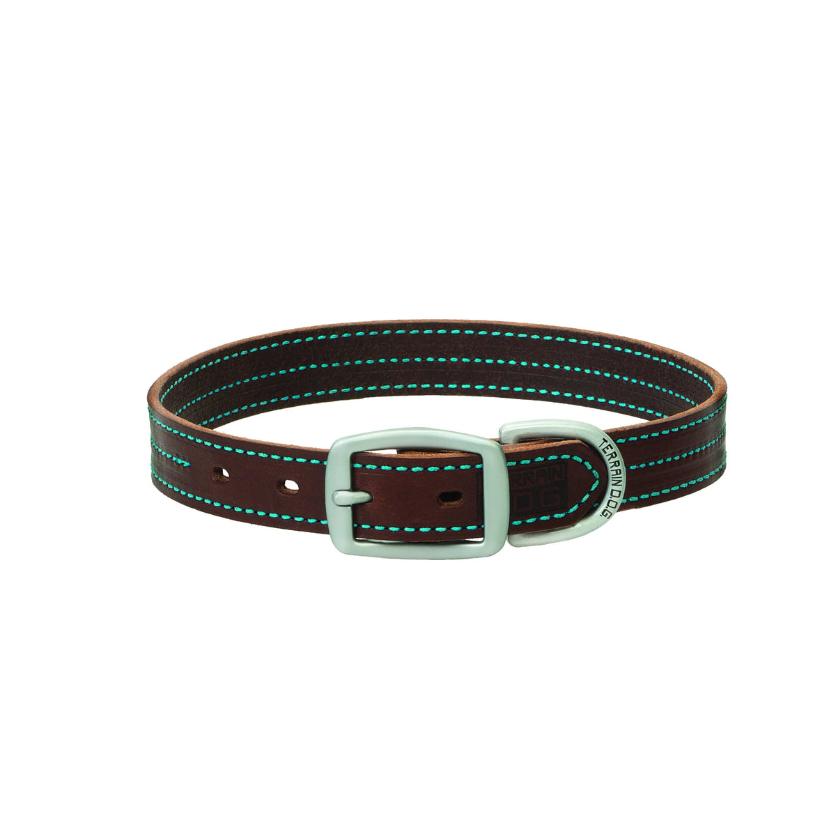 Colladog Weaver Leather English Bridle Leather Dog Collar - Blue Straight Colla