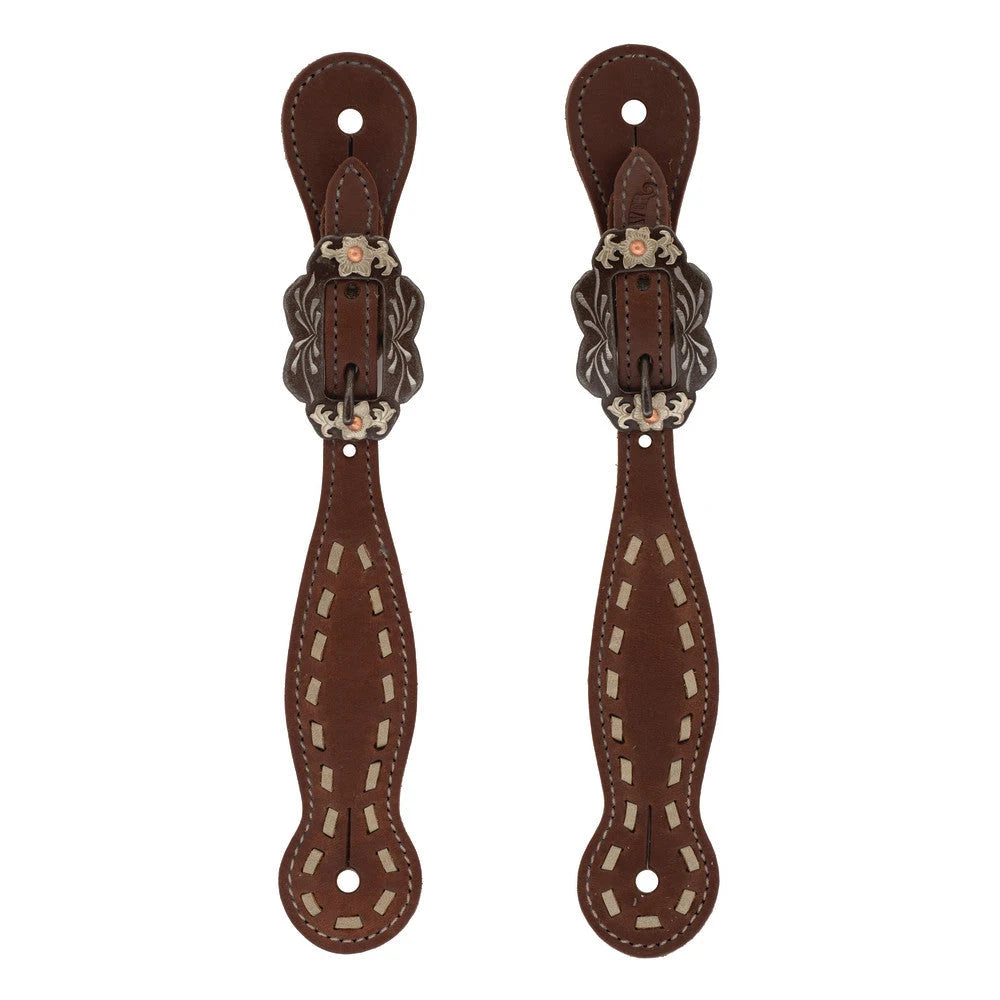 Weaver Leather Buckstitch Spur Straps, Oiled Hermann Oak®, Dusk Collection